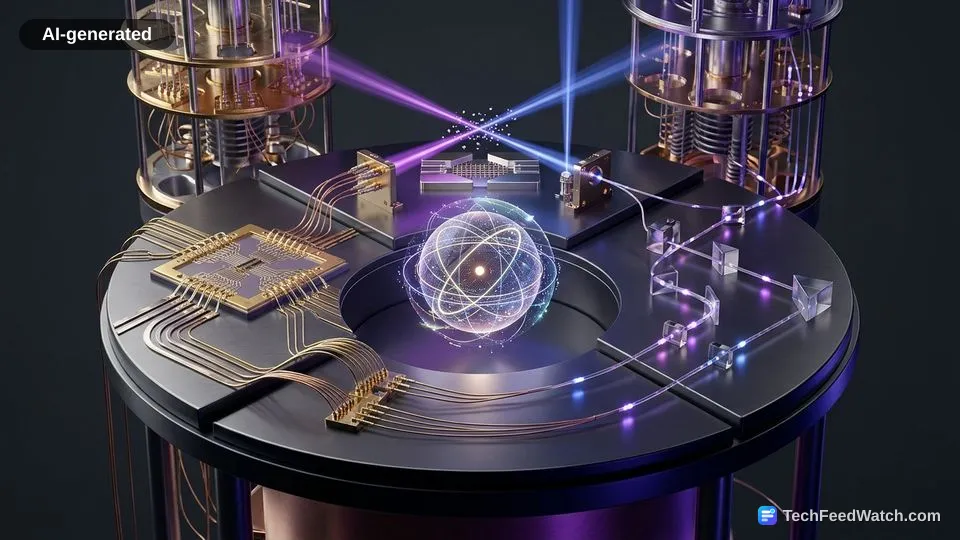 AI-generated illustration: What Are Qubits Made of in Quantum Computing?