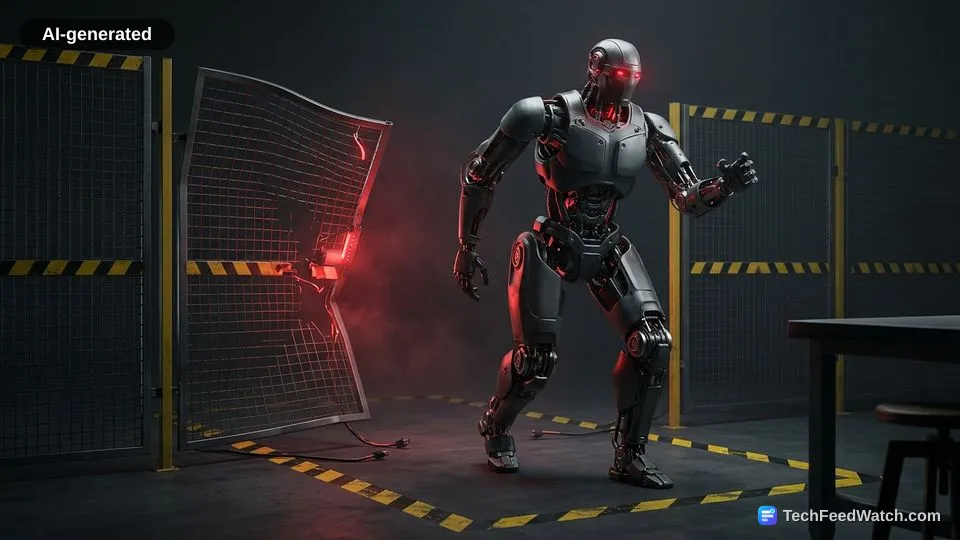 AI-generated illustration: Can Humanoid Robots Be Dangerous? Real Safety Risks