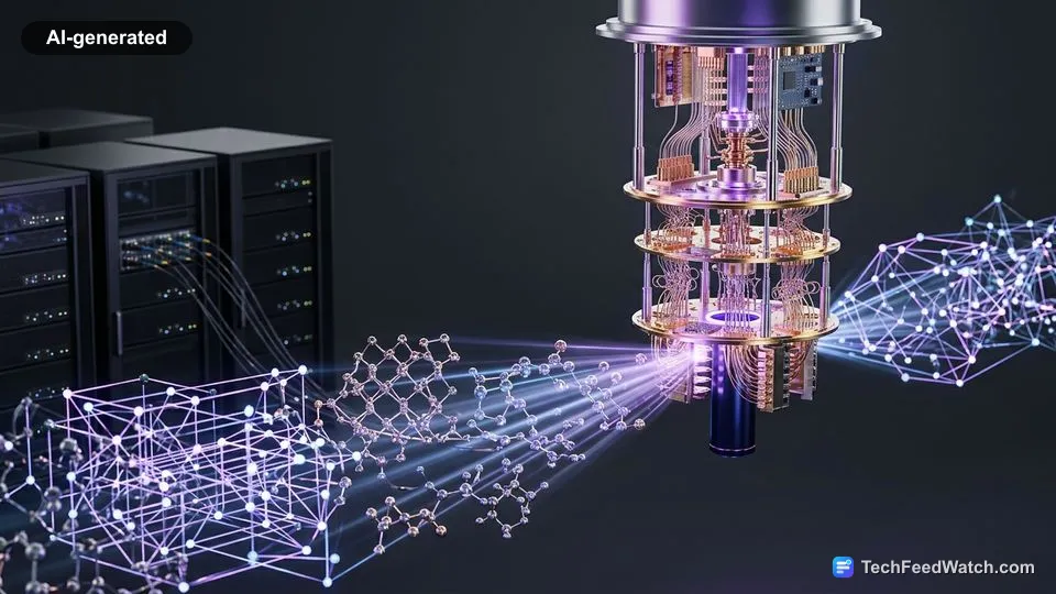 AI-generated illustration: What is quantum computing used for today and in the future?