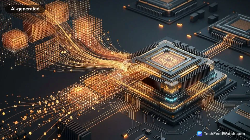 AI-generated illustration: How Google TPU Is Used to Run AI Workloads