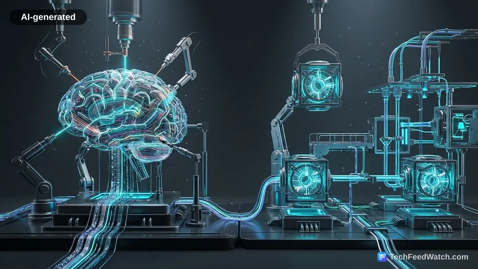 AI-generated illustration: Difference Between Machine Learning Engineer and AI Engineer