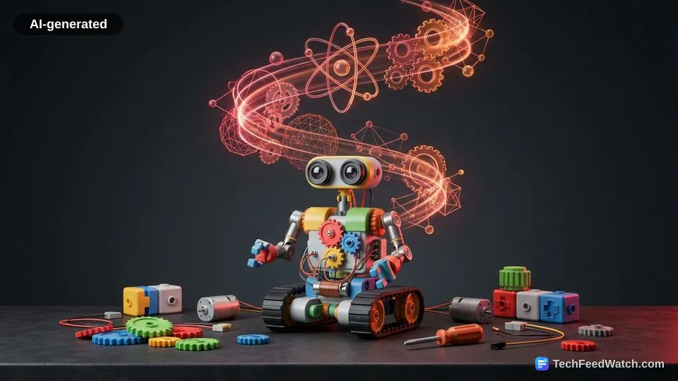AI-generated illustration: Robotics for Kids Teaches Science and Engineering Skills