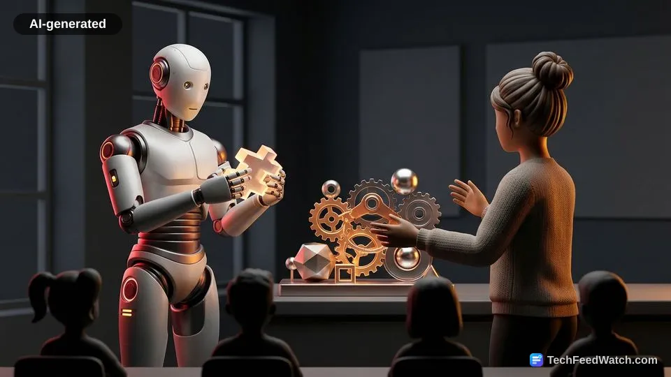 AI-generated illustration: Should Teachers Use Robots in Education Classrooms?