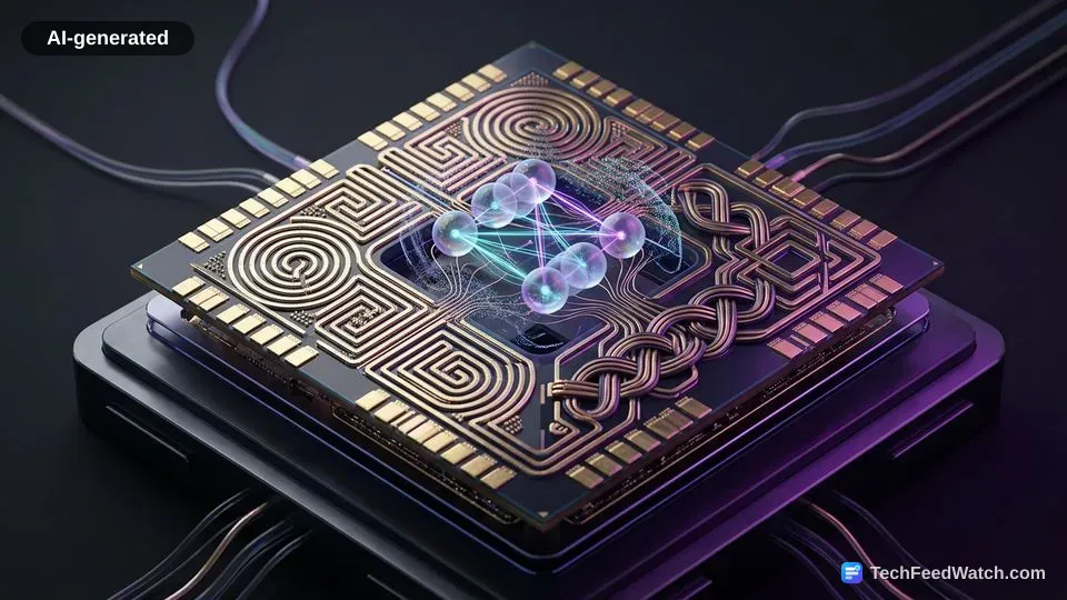 AI-generated illustration: Which Architecture Powers Quantum Computing Chips?